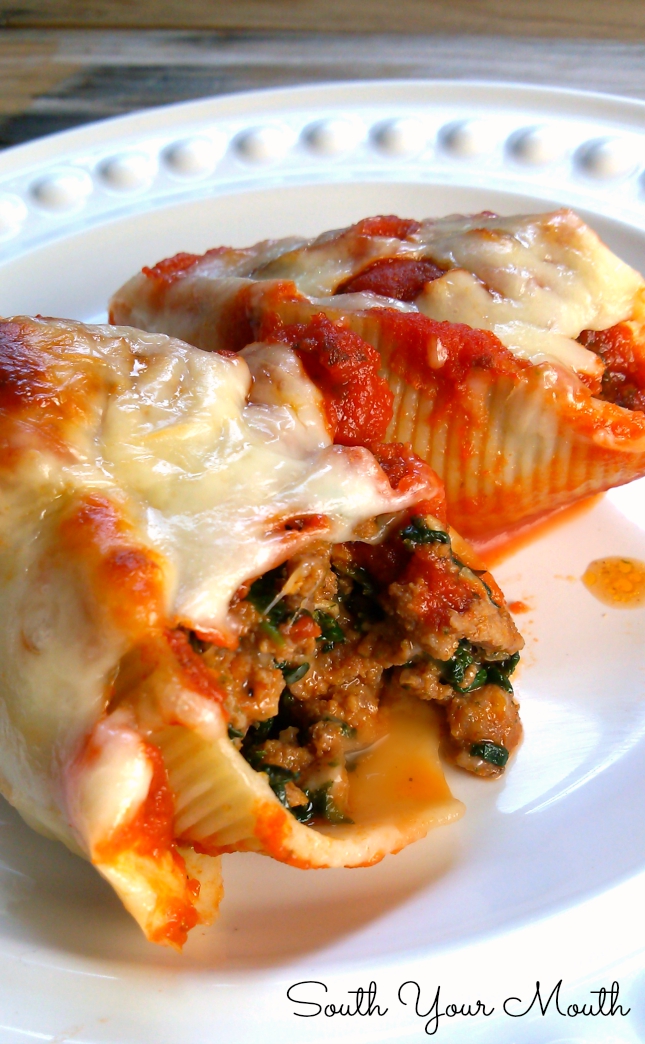 chicken and spinach stuffed shells paula deen